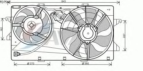 Ventilateur, refroidissement du moteur FD7547