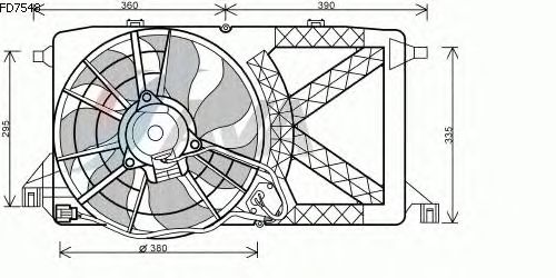 Ventilator, motorkøling FD7548