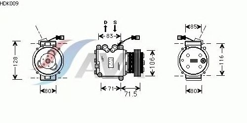 Kompressori, ilmastointilaite HDK009