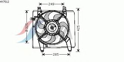 Вентилятор, охлаждение двигателя HY7512