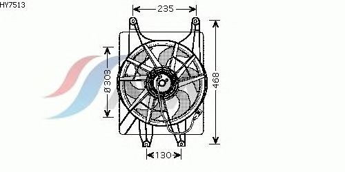 Ventilador, refrigeración del motor HY7513