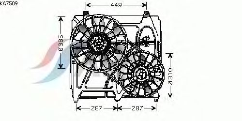 Ventilador, refrigeração do motor KA7509