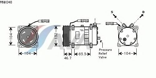 Kompressori, ilmastointilaite MNK048