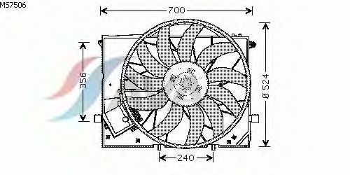 Вентилятор, охлаждение двигателя MS7506