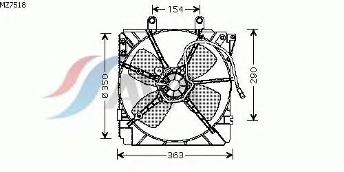 Вентилятор, охлаждение двигателя MZ7518