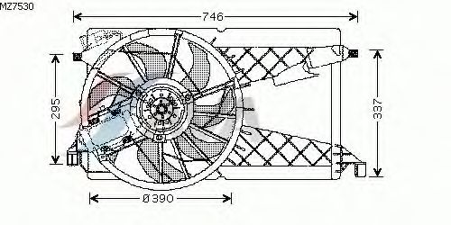 Ventilator, motorkøling MZ7530