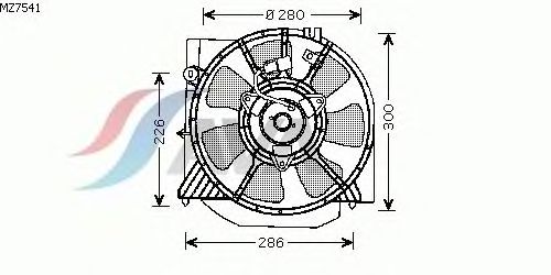 Вентилятор, охлаждение двигателя MZ7541