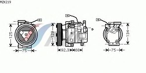 Compresor, aire acondicionado MZK219