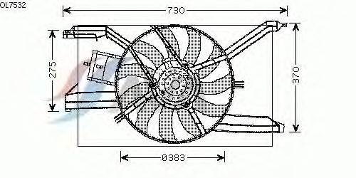 Вентилятор, охлаждение двигателя OL7532