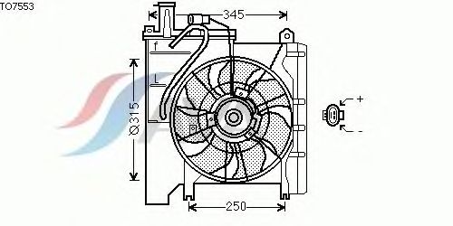 Ventilador, refrigeração do motor TO7553