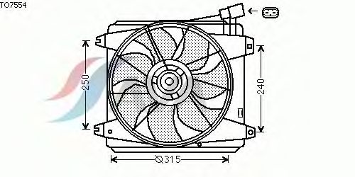 Ventilador, refrigeração do motor TO7554