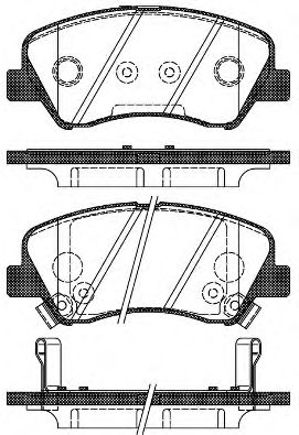 Комплект тормозных колодок, дисковый тормоз P15883.02