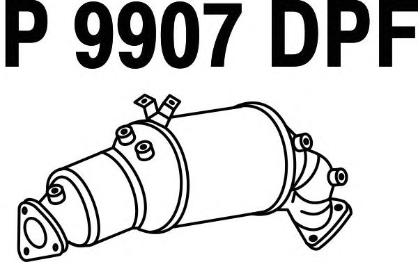 Filtro antiparticolato / particellare, Impianto gas scarico P9907DPF