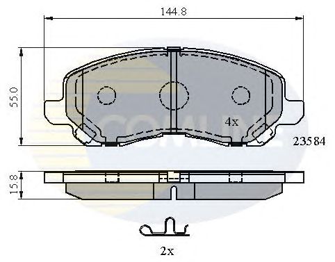 Комплект тормозных колодок, дисковый тормоз CBP31256