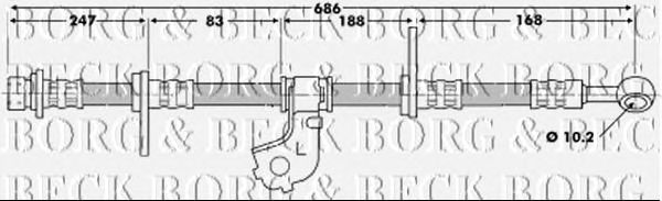 Tubo flexível de travão BBH6697