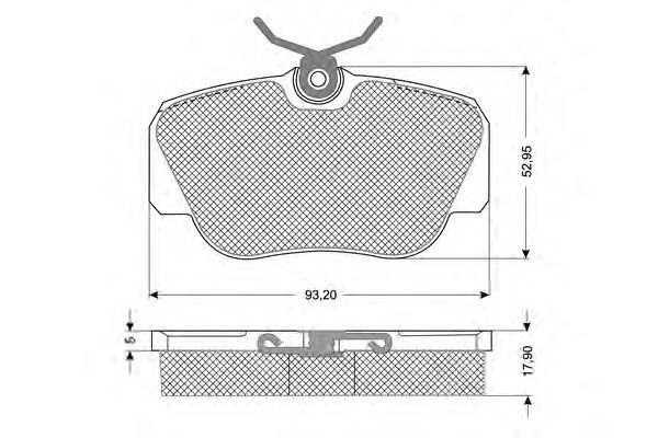 Комплект тормозных колодок, дисковый тормоз PF1038
