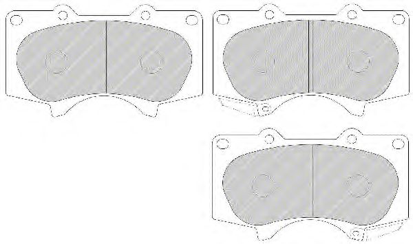 Комплект тормозных колодок, дисковый тормоз FDB1698