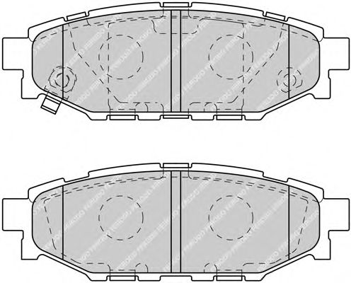 Комплект тормозных колодок, дисковый тормоз FDB1947