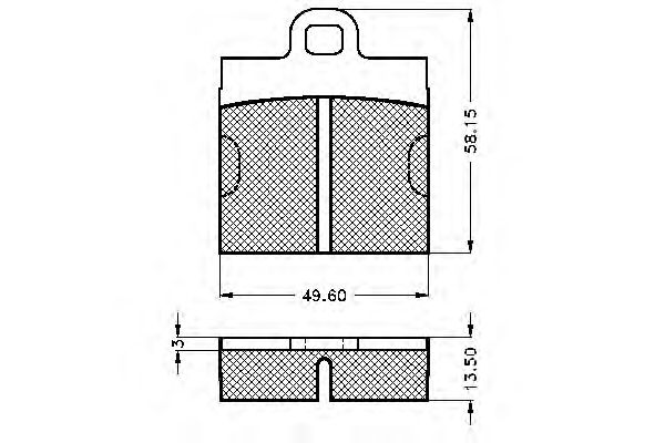 Комплект тормозных колодок, дисковый тормоз 30011