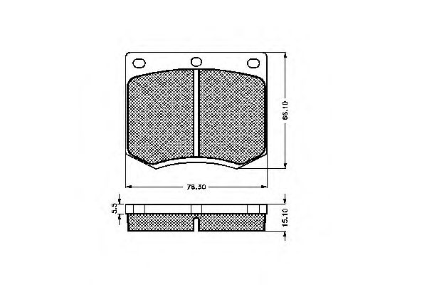 Комплект тормозных колодок, дисковый тормоз 30103