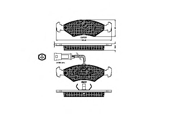 Комплект тормозных колодок, дисковый тормоз 30944