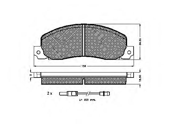 Комплект тормозных колодок, дисковый тормоз 31030