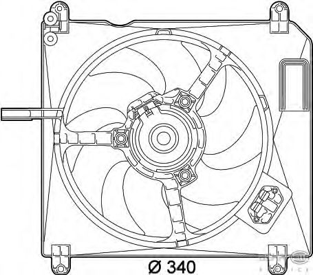 Вентилятор, охлаждение двигателя 8EW 351 039-421