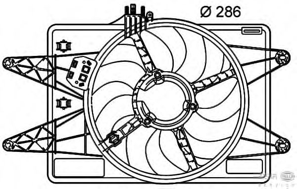 Вентилятор, охлаждение двигателя 8EW 351 039-491