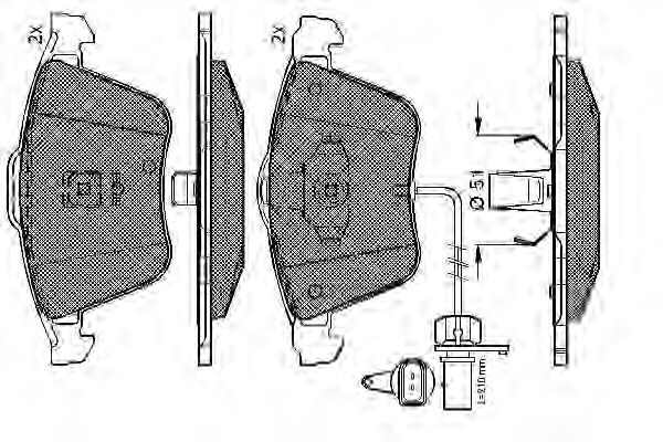 Kit de plaquettes de frein, frein à disque 32454
