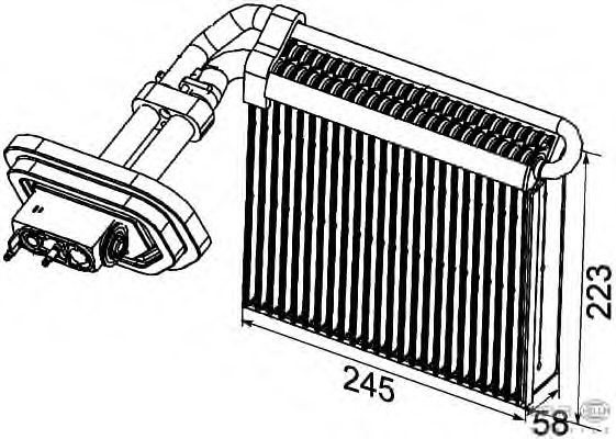 Evaporador, ar condicionado 8FV 351 330-791