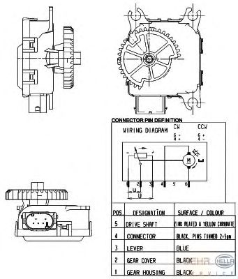 Регулировочный элемент, смесительный клапан 6NW 351 344-001