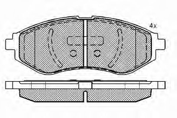 Комплект тормозных колодок, дисковый тормоз 32856