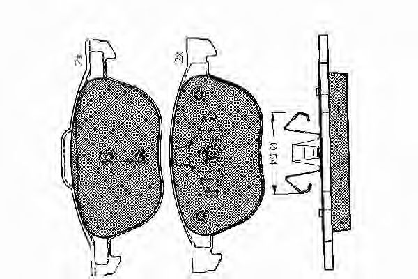 Комплект тормозных колодок, дисковый тормоз 32914