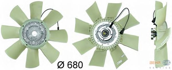 Fan, motor sogutmasi 8MV 376 730-131