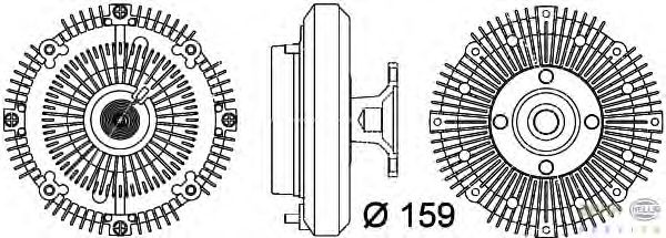 Koppeling, radiateurventilator 8MV 376 757-391
