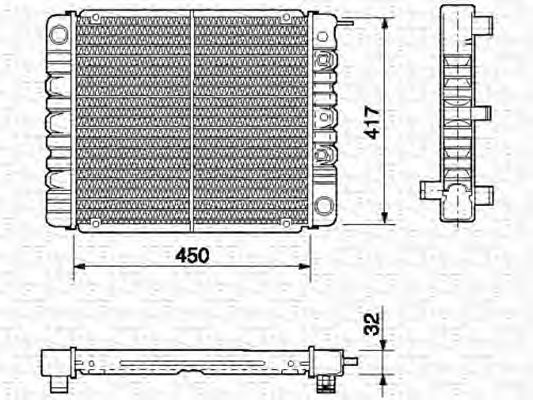 Radiator, engine cooling 350213664000