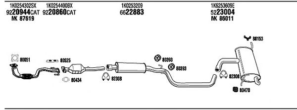 Exhaust System VW20805