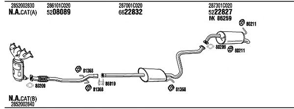Impianto gas scarico HY55001