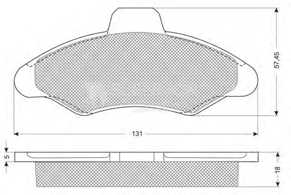Комплект тормозных колодок, дисковый тормоз FB210156