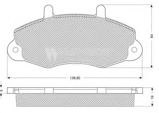 Комплект тормозных колодок, дисковый тормоз FB210223
