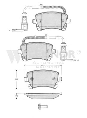 Комплект тормозных колодок, дисковый тормоз FB210688