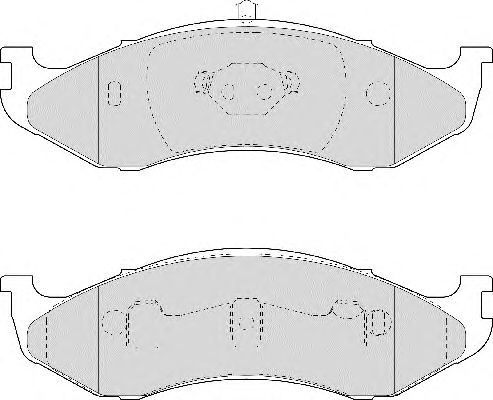 Комплект тормозных колодок, дисковый тормоз FD6952A