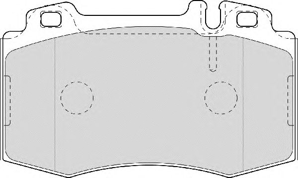Комплект тормозных колодок, дисковый тормоз FD7008A