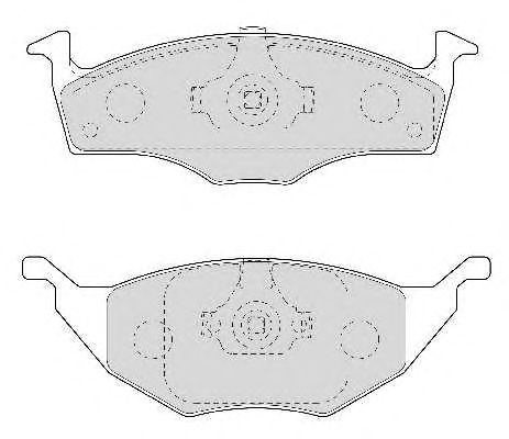 Комплект тормозных колодок, дисковый тормоз FD6968A