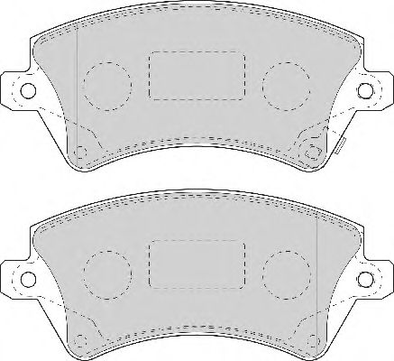Комплект тормозных колодок, дисковый тормоз FD6964A