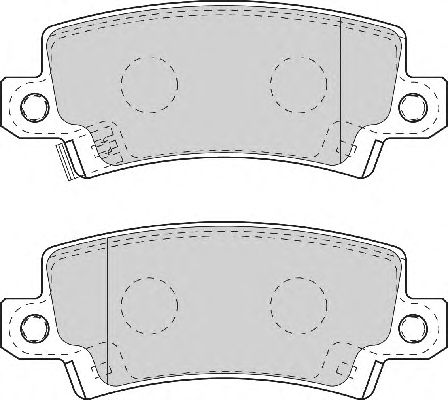 Комплект тормозных колодок, дисковый тормоз FD6965A