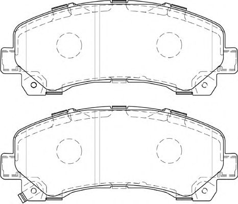 Комплект тормозных колодок, дисковый тормоз FD7488A