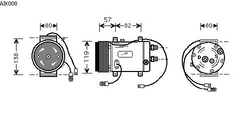 Compressor, ar condicionado AIK008