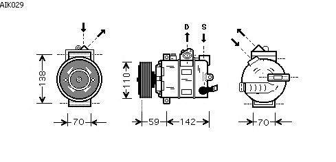 Compressor, airconditioning AIK029