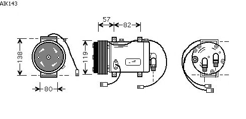 Kompressori, ilmastointilaite AIK143